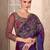 Blue ethnic motifs sequinned  georgette saree