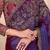 Blue ethnic motifs sequinned  georgette saree