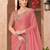 Peach sequinned  georgette saree