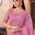 Pink ethnic motifs embellished sequinned  chiffon saree