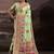 Lime ethnic motifs embroidered silk blend heavy work banarasi saree