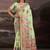 Lime ethnic motifs embroidered silk blend heavy work banarasi saree