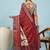 Maroon floral zari silk blend tussar saree