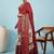 Maroon floral zari silk blend tussar saree