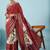 Maroon floral zari silk blend tussar saree