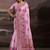 Pink ethnic motifs embroidered silk blend heavy work banarasi saree