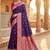 Purple woven design zari silk blend handloom banarasi saree
