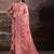 Peach ethnic motifs embroidered silk blend heavy work banarasi saree