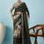 Green ethnic motifs zari silk blend handloom tussar saree