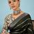 Green ethnic motifs zari silk blend handloom tussar saree