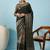 Olive woven design zari silk blend tussar saree