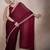 Maroon embroidered lace border satin ready to wear saree