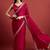 Pink embroidered satin saree