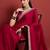 Pink embroidered satin saree