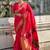 Pink woven design zari silk blend paithani saree