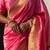 Pink ethnic motifs silk blend paithani saree