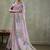 Lavender ethnic motifs printed sequinned tissue kanjeevaram saree