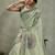 Green ethnic motifs aari work tissue kanjivaram saree