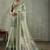 Green ethnic motifs aari work tissue kanjivaram saree