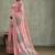 Pink ethnic motifs peacock printed aari work tissue saree