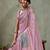 Pink ethnic motifs printed aari work tissue kanjeevaram saree