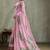 Pink ethnic motifs printed aari work tissue kanjeevaram saree