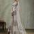 Grey peacock printed aari work tissue saree