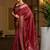 Maroon woven design zari silk blend designer patola saree