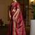 Maroon woven design zari silk blend designer patola saree