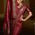 Maroon woven design zari silk blend designer patola saree