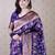 Violet woven design zari silk blend banarasi saree