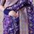Violet woven design zari silk blend banarasi saree