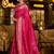 Pink woven design zari silk blend designer patola saree