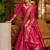 Pink woven design zari silk blend designer patola saree