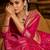 Pink woven design zari silk blend designer patola saree