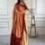 Peach woven design zari  georgette banarasi saree