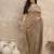 Beige organza saree