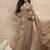Beige organza saree