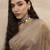 Beige organza saree