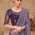 Lavender embellished sequinned poly georgette designer saree