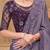 Lavender embellished sequinned poly georgette designer saree