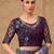 Lavender embellished sequinned poly georgette designer saree
