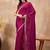 Magenta gota lace embroidered border organza saree