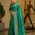 Green woven design zari silk blend designer patola saree