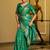 Green woven design zari silk blend designer patola saree