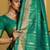 Green woven design zari silk blend designer patola saree