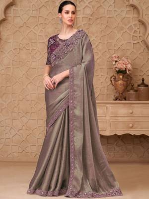 Multicolor woven design zari designer saree 1