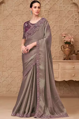 Multicolor woven design zari designer saree