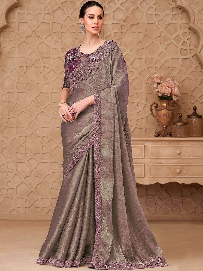 Multicolor woven design zari designer saree