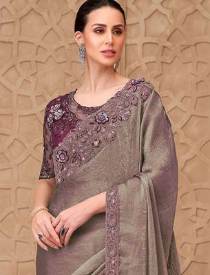 Multicolor woven design zari designer saree 3